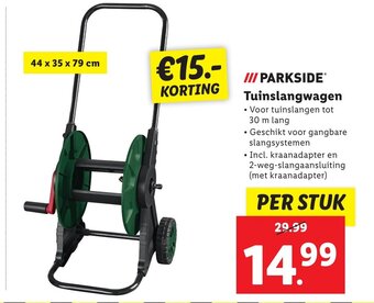 Lidl PARKSIDEⓇ Tuinslangwagen Voor tuinslangen tot 30 m lang aanbieding