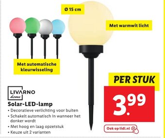 Lidl LIVARNO home Solar-LED-lamp aanbieding