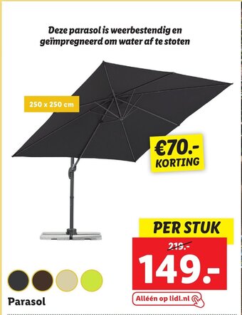 Lidl Parasol aanbieding