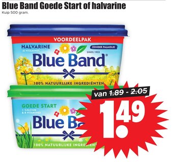 Dirk Blue Band Goede Start of halvarine Kuip 500 gram. aanbieding