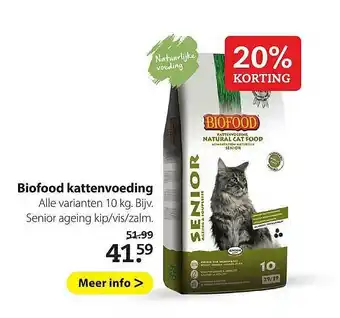 Pets Place Biofood Kattenvoeding 20% Korting aanbieding