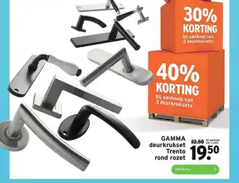 GAMMA Gamma Deurkrukset Trento Rond Rozet 30% - 40% Korting aanbieding