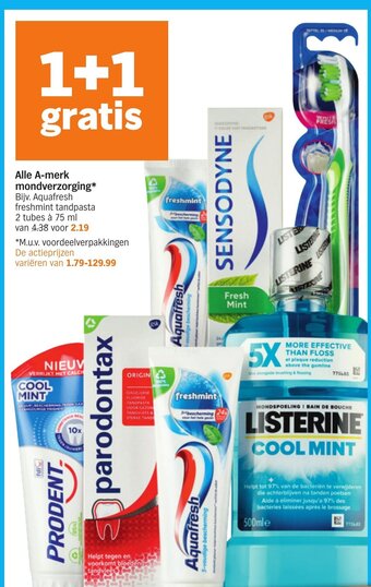 Albert Heijn Alle A-merk mondverzorging* aanbieding