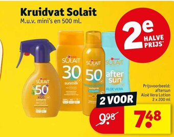 Kruidvat Kruidvat Solait M.u.v. mini's en 500 ml. aanbieding