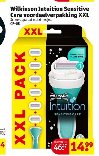 Kruidvat Wilkinson Intuition Sensitive Care voordeelverpakking XXL aanbieding