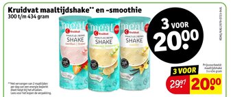 Kruidvat Maaltijdshake** en -smoothie aanbieding