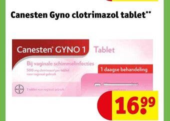Kruidvat Canesten Gyno clotrimazol tablet** aanbieding