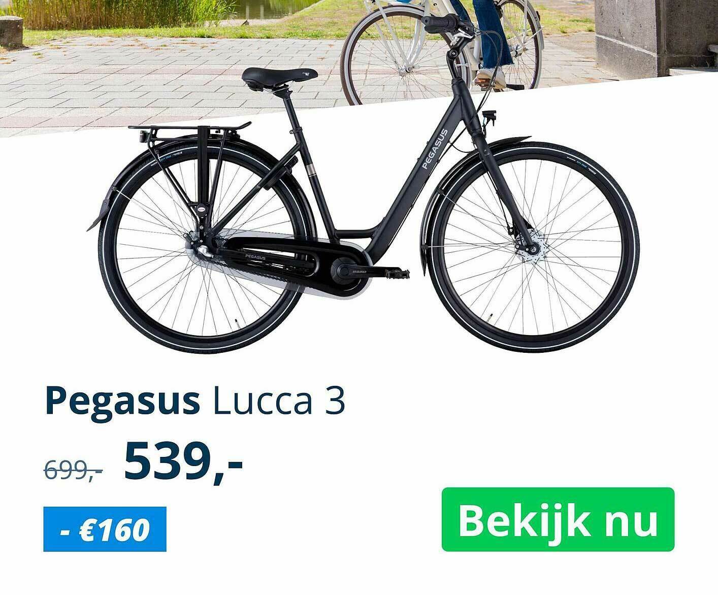 Pegasus Lucca 3 Fiets aanbieding bij Mantel