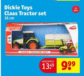 Kruidvat Dickie Toys Claas Tractor set 36 cm aanbieding