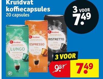 Kruidvat Koffiecapsules 20 capsules aanbieding