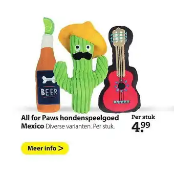 Boerenbond All For Paws Hondenspeelgoed Mexico aanbieding