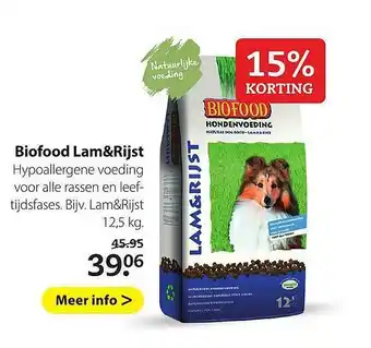 Boerenbond Biofood Lam&Rijst 15% Korting aanbieding