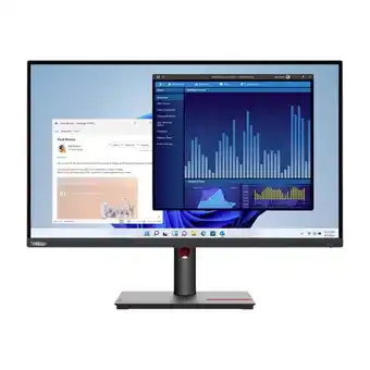 Conrad Lenovo thinkvision t27p-30 led-monitor 68.6 cm (27 inch) energielabel f (a - g) 3840 x 2160 pixel uhd 4 ms displayport, audio aanbieding