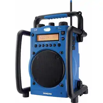 Conrad Sangean u-3 bouwradio vhf (fm), middengolf aux spatwaterbestendig, stofdicht, stofvast, zaklamp blauw aanbieding