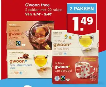 Hoogvliet G'woon Thee aanbieding