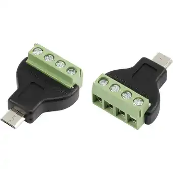 Conrad Usb-connector met schroefaansluiting stekker, recht mn-usb4m micro-usb-stekker type b 1572338 tru components 1 stuk(s) aanbieding