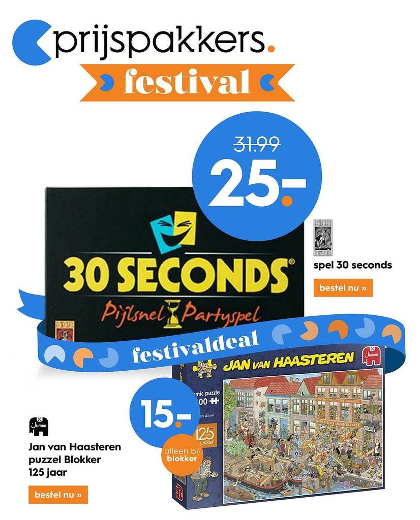 Jan Van Haasteren Puzzel Blokker 125 Jaar aanbieding bij Blokker