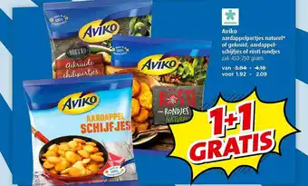 Boni Aviko Aardappelpartjes Naturel Of Gekruid, Aardappelschijfjes Of Rösti Rondjes 1+1 Gratis aanbieding