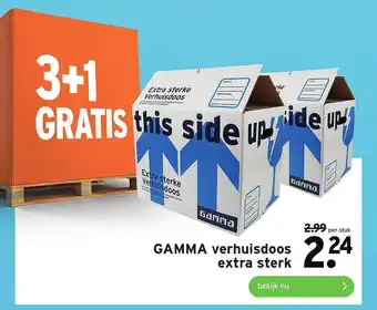 GAMMA Gamma Verhuisdoos Extra Sterk 3+1 Gratis aanbieding