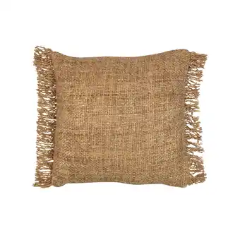 fonQ Basiclabel kussen schrab - katoen - naturel - 45x45x10 aanbieding