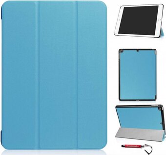 Bol.com Hem apple ipad hoes geschikt voor ipad 9.7 (2017 & 2018) - newsmart cover - lichtblauw - ipad hoes aanbieding