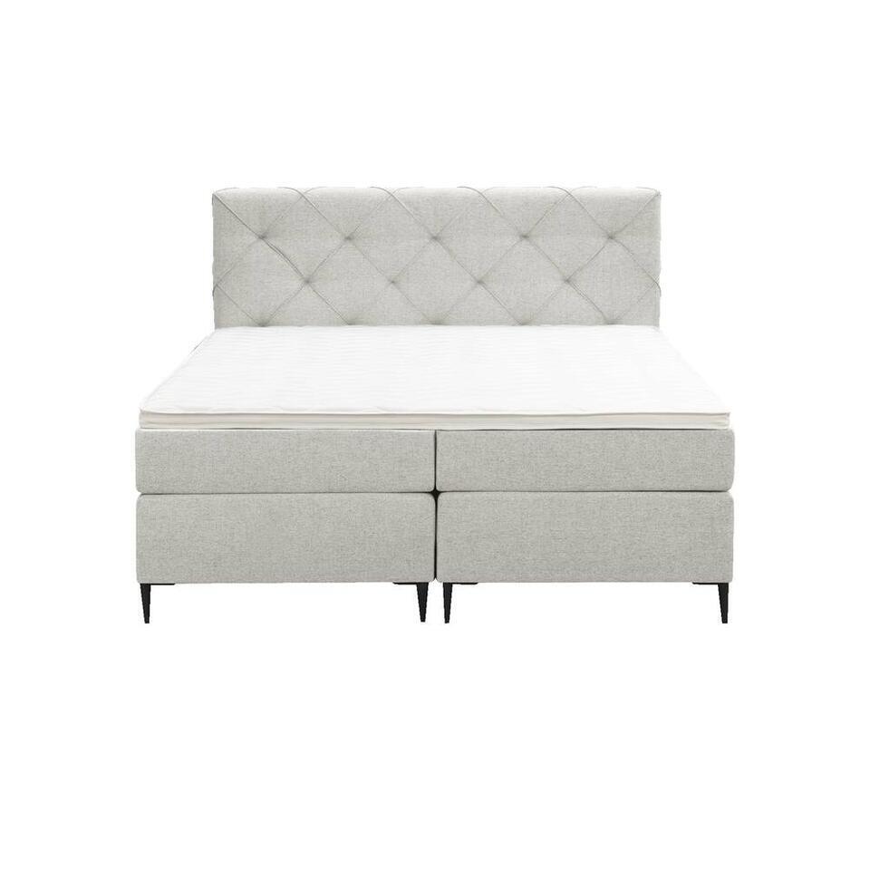 Leen Bakker Boxspring sonderborg - ecru - 160x200 cm - slanke poot - leen bakker aanbieding