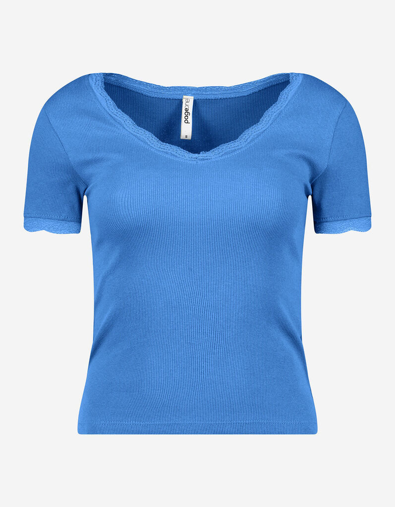 Takko fashion Dames t-shirt - met kant aanbieding