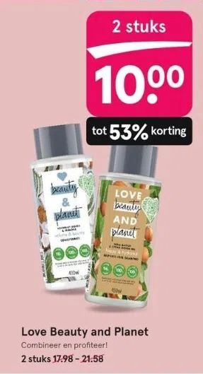 Etos Love beauty and planet aanbieding