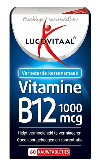 Wehkamp Lucovitaal b12 vitamine one a day 1000mcg - 60 kauwtabletten aanbieding