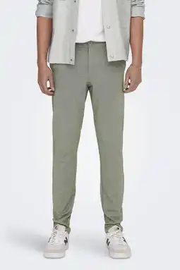 Wehkamp Only & sons slim fit broek onsmark olive night aanbieding