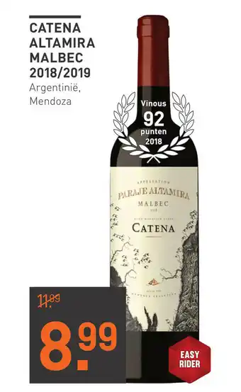 Gall & Gall Catena altamira malbec 2018/2019 aanbieding