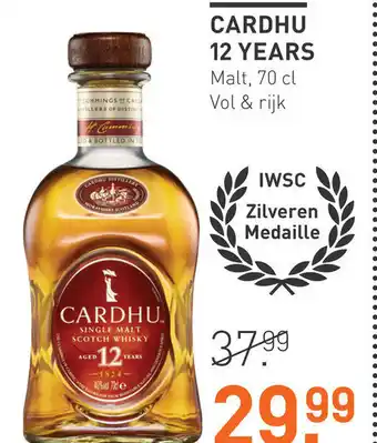 Gall & Gall Cardhu 12 years aanbieding