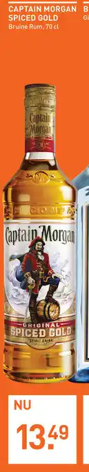 Gall & Gall Captain morgan spiced gold 70cl aanbieding