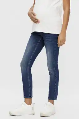 Wehkamp Mamalicious low waist slim fit zwangerschapsjeans mlhampshire stonewashed aanbieding