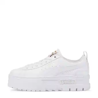 Wehkamp Puma mayze lth leren sneakers wit/goud aanbieding