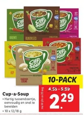 Lidl Cup-a-soup aanbieding