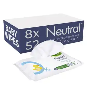 Wehkamp Neutral parfumvrije babydoekjes - 8 x 52 stuks - voordeelverpakking aanbieding