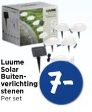 Vomar Voordeelmarkt Luume Solar Buiten-verlichting stenen Per set aanbieding