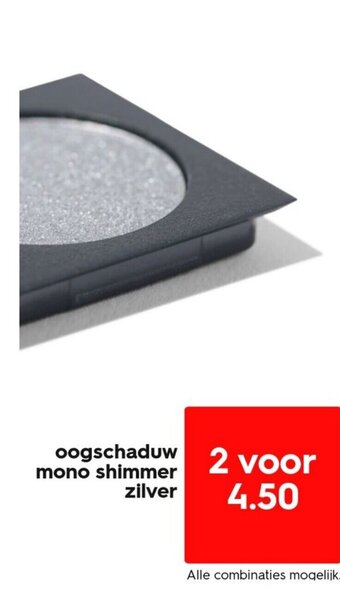 HEMA oogschaduw mono shimmer zilver aanbieding