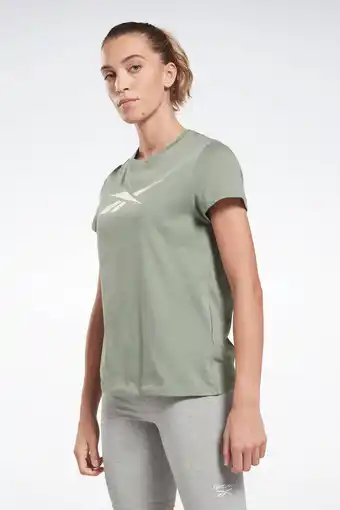 Wehkamp Reebok training sport t-shirt lichtgroen aanbieding