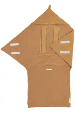 Wehkamp Meyco wikkeldeken bouclé uni 110x108cm toffee aanbieding