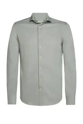 Wehkamp Profuomo gestreept slim fit overhemd green aanbieding