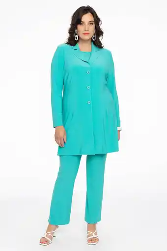 Wehkamp Yoek plus size tregging dolce turquoise aanbieding