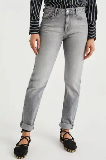 Wehkamp We fashion tapered fit jeans grey denim aanbieding