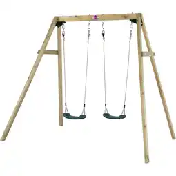 Wehkamp Plum houten dubbele schommelset aanbieding