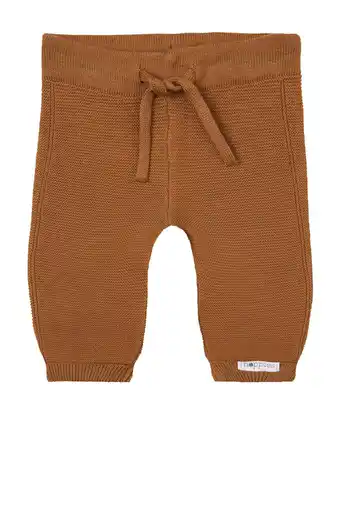 Wehkamp Noppies newborn baby regular fit broek grover van biologisch katoen bruin aanbieding