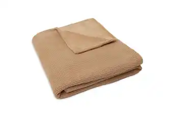 Wehkamp Jollein baby ledikantdeken 100x150cm basic knit biscuit/fleece aanbieding