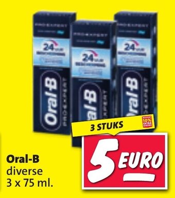 Nettorama Oral-B diverse 3x75ml aanbieding