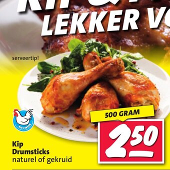 Nettorama Kip Drumsticks naturel of gekruid 500g aanbieding