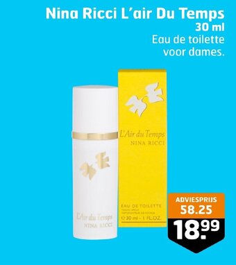 Trekpleister Nina Ricci L'air Du Temps 30 ml aanbieding